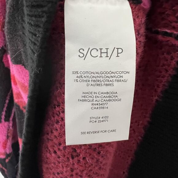 Cabi Sweater Womens Small Floral V Neck Pullover Cotton Blend 4102 - Picture 4 of 10